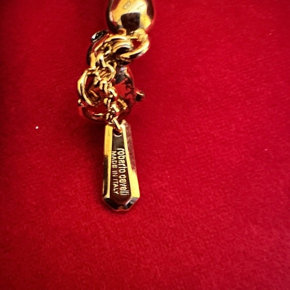 Roberto Cavalli Vintage Gold and White Leather Necklace - Picture 7 of 7